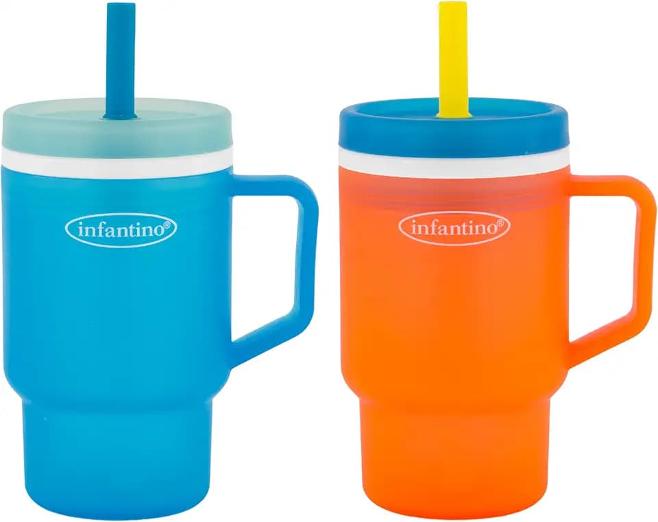 Infantino My 1st Tumbler Straw Cup, 10oz, High Tide & Citrus Splash