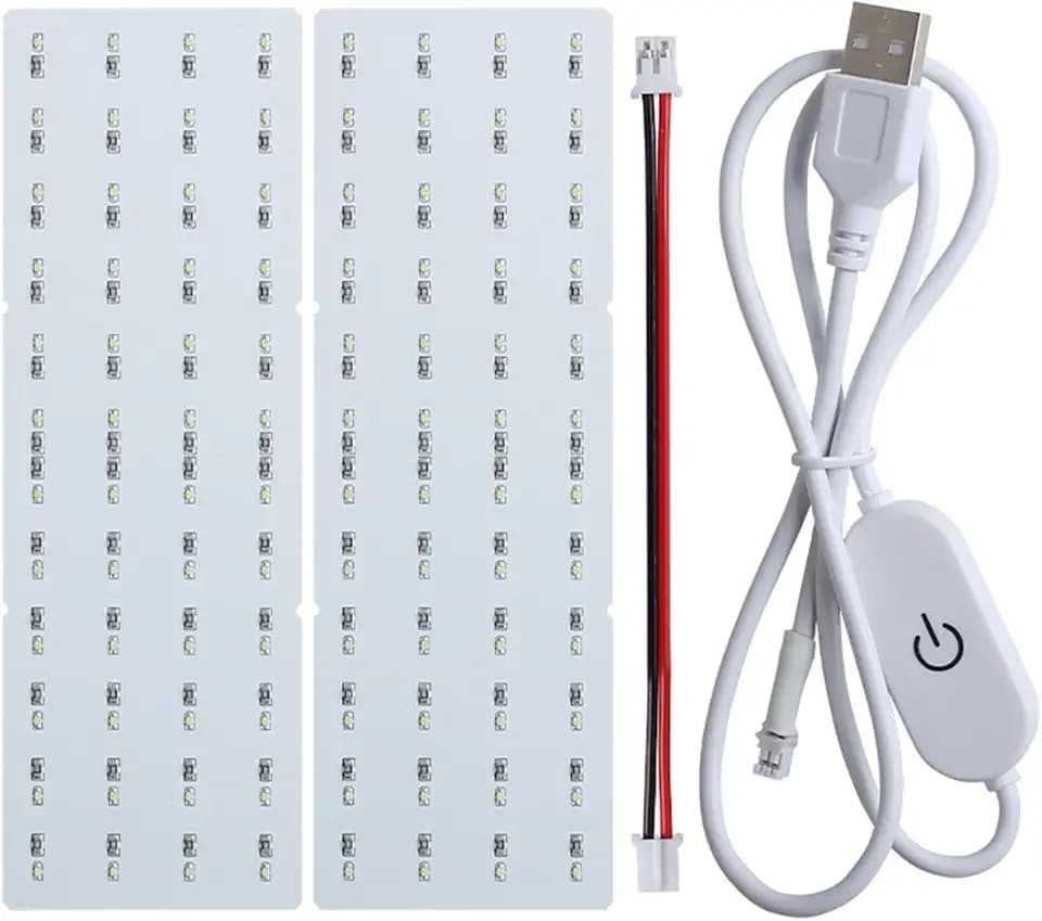 3D Printed LED Lithophane Backlight Board 5V - USB PCB Light Board & Cable for Photo Frame Generator, Transparent Illumination Panel DIY 3D Printing Projects for BambuLab P1P/X1/A1 (3D Light Panel)