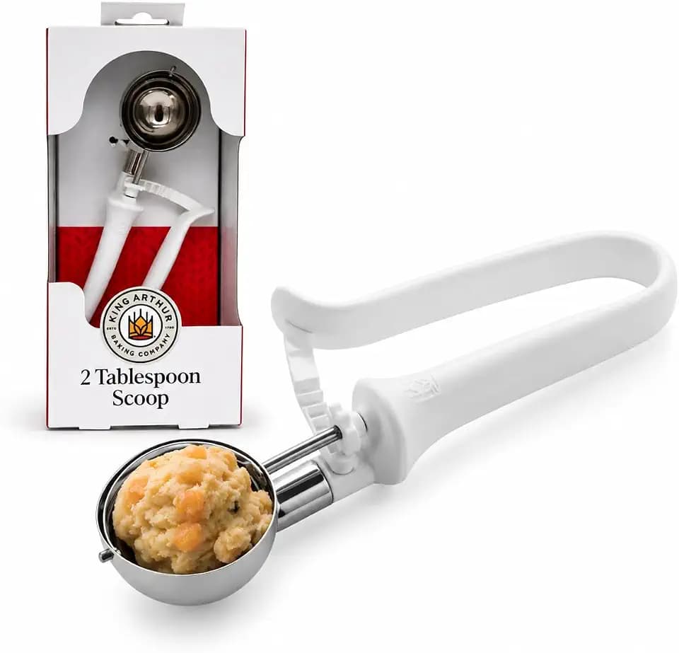 King Arthur Baking Company 2-Tablespoon Cookie Scoop Dough Portions for Large Drop Cookies, Biscuits, Pancakes, and Whoopie Pies