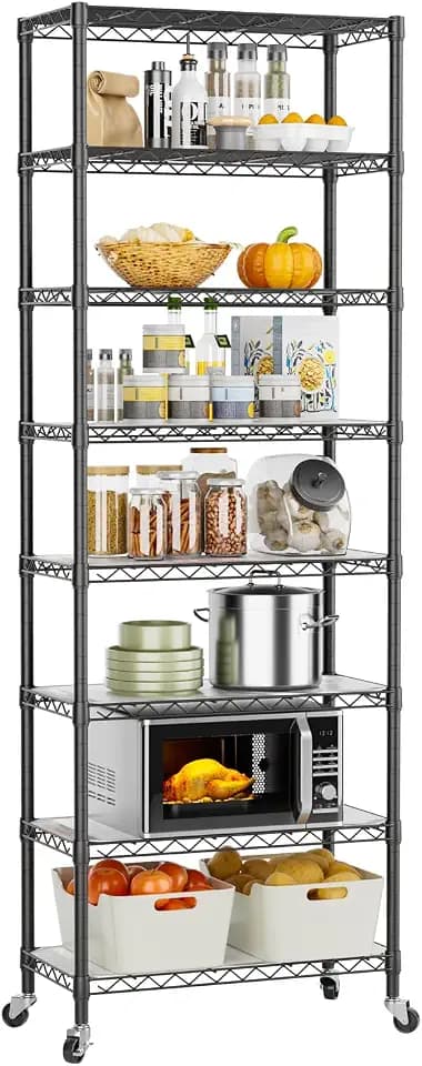 Golpart Shelves Storage Shelf Wire Closet Bathroom Organizers Metal Pantry