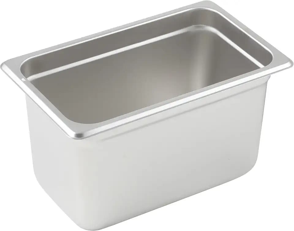 Winco Anti-Jamming Steam Pan, 1/4 by 6-Inch, Standard Weight