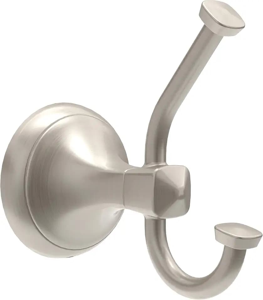 Delta Double Towel Hook for Bathroom or Kitchen| Brushed Nickel | Esato Accessories