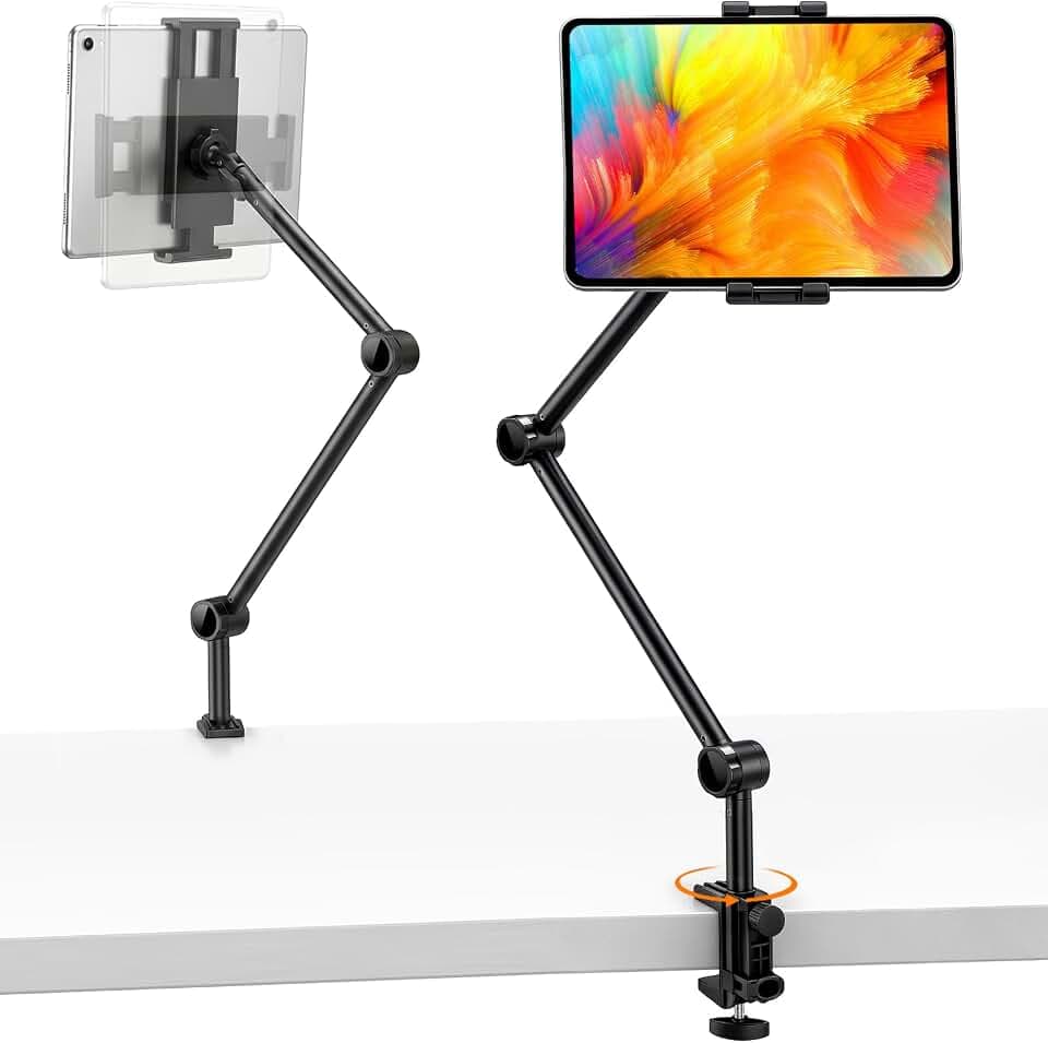 Tablet-Halterung 360° drehbar, 5-13", wackelfrei, für Bett & Schreibtisch