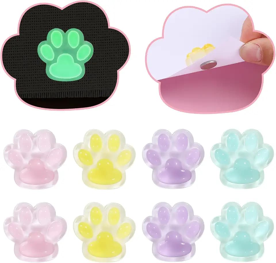 TXIN 8 Pcs Diamond Art Painting Magnet Cover Minder, Paw Shape Diamond Picture Magnetic Holder Locator, Cross Stitch Diamond Picture Fixator with Case, Diamond Art Accessories Tools for Adults Craft