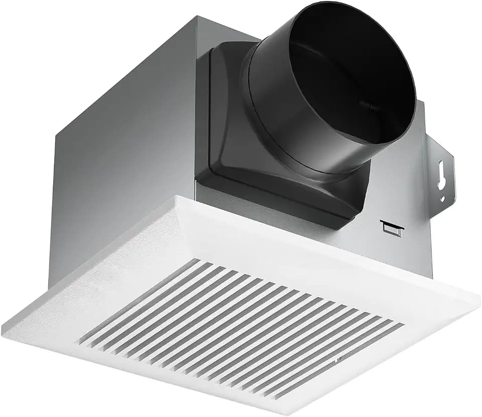 Tech Drive Bathroom Fan,80 CFM 1.5 Sone,4 Inch Duct,Very Quiet
