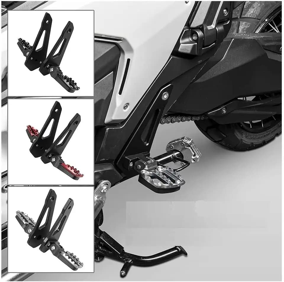 Motorrad-Beifahrer-Fußrastenpedal für X ADV XADV X-ADV 750 XADV750 X ADV750 XADV-750 2021 2022 2023 Klappbare hintere Stützfußraste Fußrastenanlage Verkleidungssatz Zubehör (Schwarz)