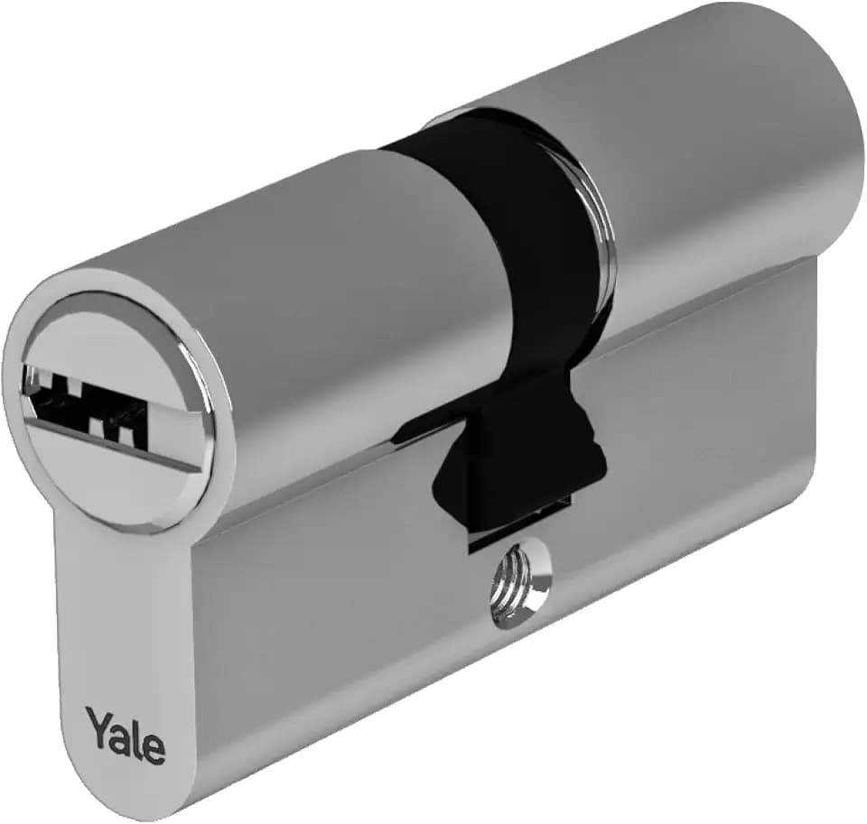 Yale YC101KD304504N1 Europäischer Hochsicherheits-Zylinder, vernickelt, 30/45 mm, doppelt, mit 4 Schlüsseln