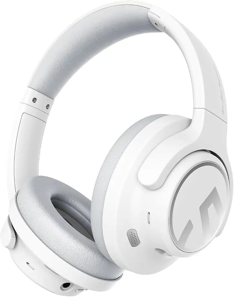 SoundPEATS Space Wireless Bluetooth 5.3-Kopfhörer, Faltbarer Kopfbügel, aktive Geräuschunterdrückung mit Hybriden, Anrufgeräuschunterdrückung, ENC, 40 mm dynamischer Lautsprecher,123H