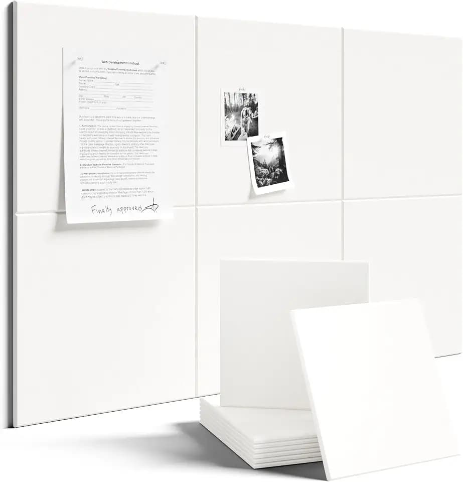 Fluxynara Felt Bulletin Board & Cork Board Alternative, Milky White