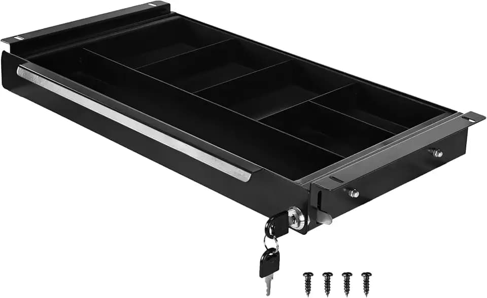 Frassie 18.8 inch Under Desk Pull-Out Drawer with Lock