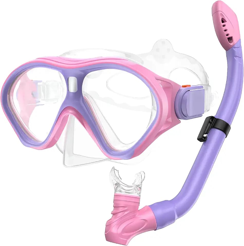 Gintenco Snorkeling Gear for Kids, Snorkel Mask Set for Boys Girls Youth