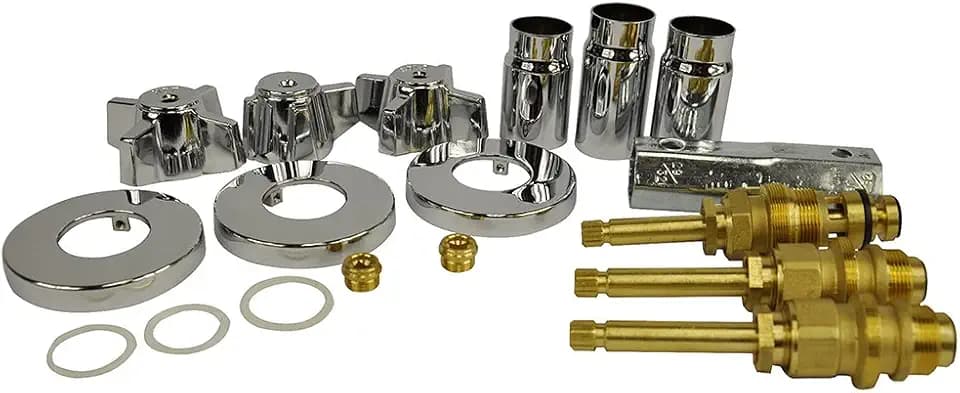 DANCO Bath Tub and Shower 3-Handle Trim Kit for Sterling, Chrome, 1-Kit (39621)