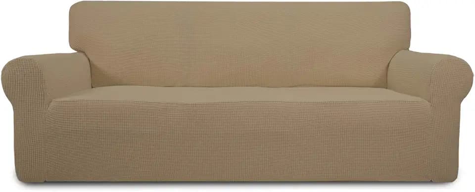 Easy-Going Stretch Couch Covers for Sofa Washable Large Tan