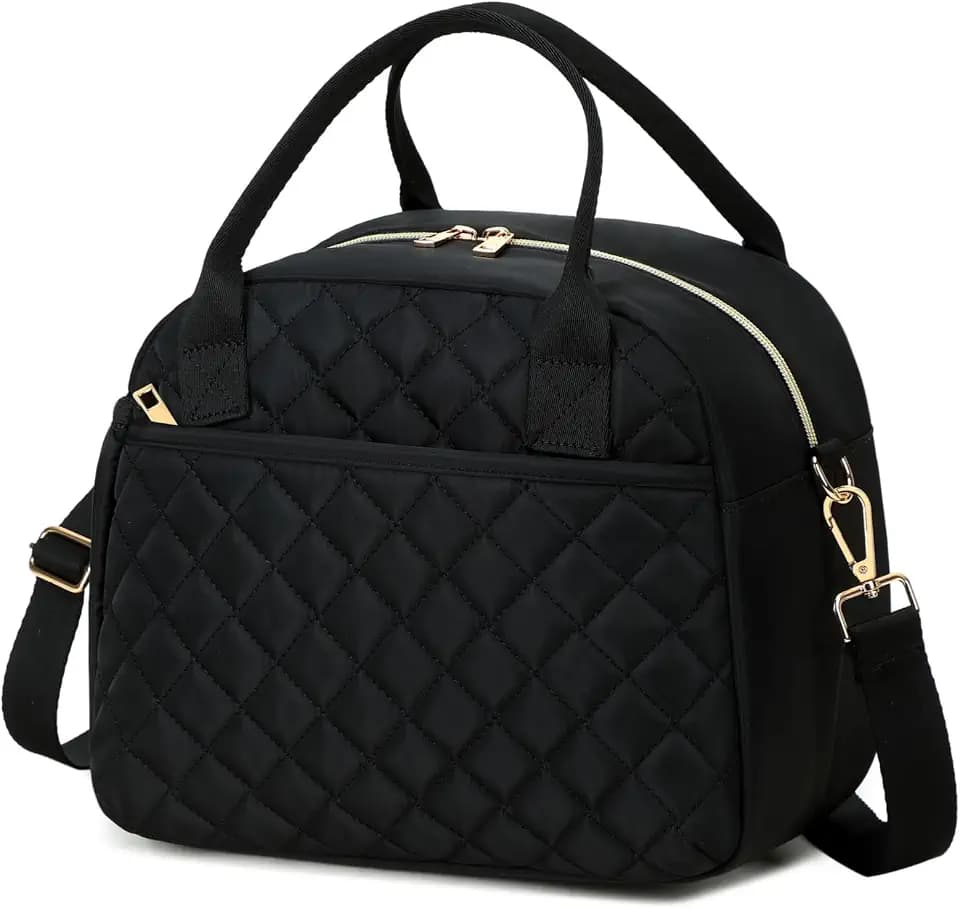 CAMTOP Lunch Box for Women Insulated Lunch Bag Large Lunchbox Cooler Thermal Leakproof Quilted Reusable Lunch Tote Bag for Work School Travel Picnic