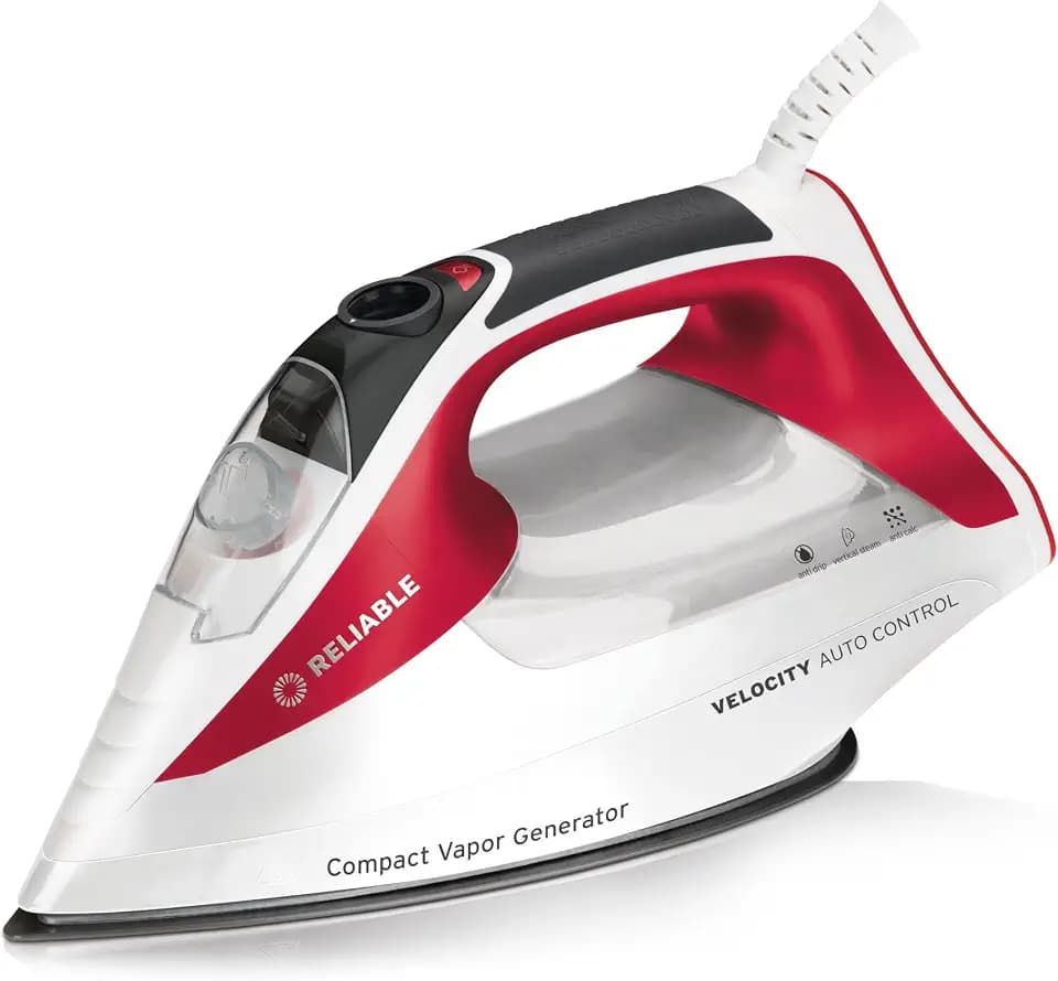 Reliable Velocity 270IR Steam Iron - Auto Control Compact Vapor Generator with Sensor Technology, Patented Technology for Continuous Steam, Zero Leaks, Perfect Temperature, 8 Programmable Heat Setting