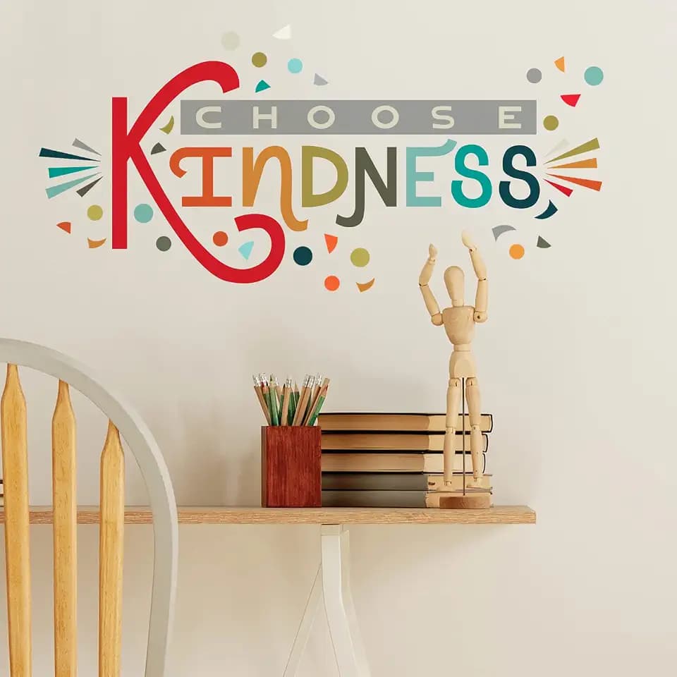 RoomMates Rainbow Choose Kindness Giant Peel and Stick Wall Decal