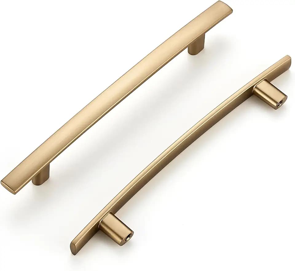 Ravinte 5 Inch Center Cabinet Handles, Curved, 20 Pack, Champagne Bronze