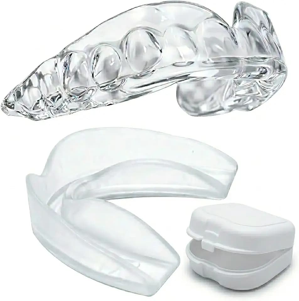 Professional Sport Mouth Guards- 2 Pack - No BPA - Safe Clear Color - No Color Additive - Athletic Teeth Mouth Guards - Fit Any Mouth Size - Custom Fit - Free Carrying case Included