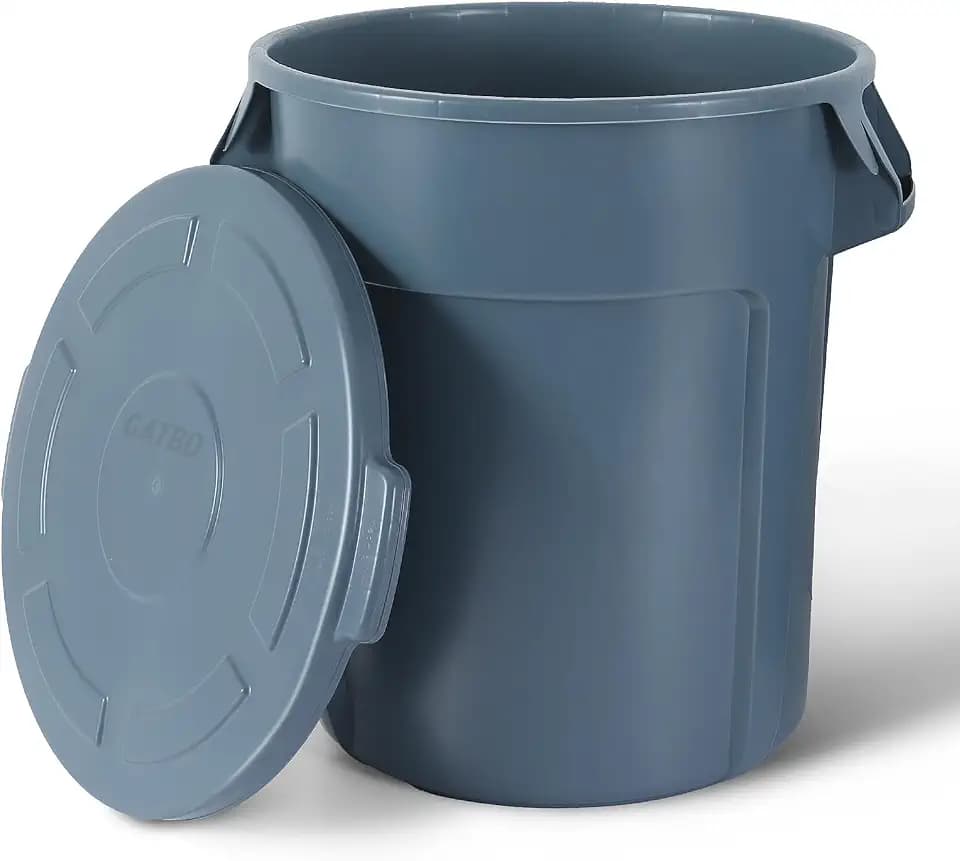 20 Gallon Commercial Round Trash Can with Lid