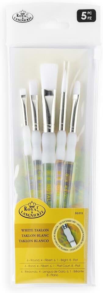 Royal Soft Grip White Taklon, ERESG315