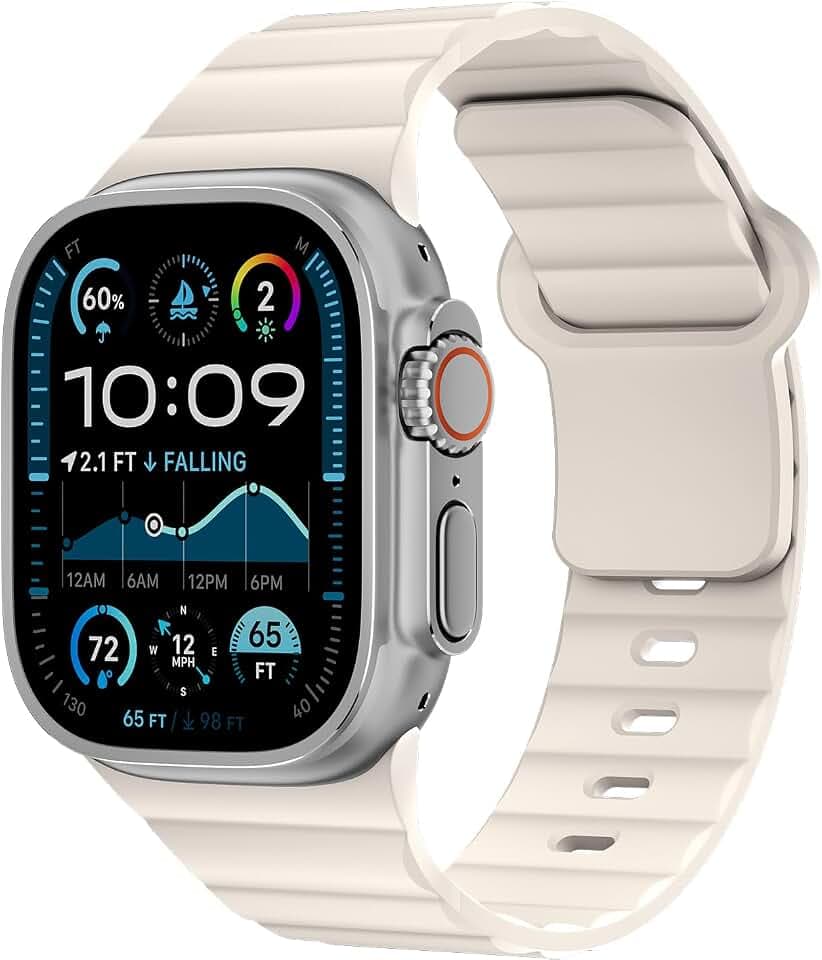 Sportarmband für Apple Watch Ultra/4/3/2 Armband 49mm 45mm 44mm 46mm 42mm 41mm 40mm 38mm iWatch Armbänder Herren Damen,Sport Silikon Apfelband Band für Apple Watch Series 12 11 10 9 8 7 6 5 4 3 SE 3/2