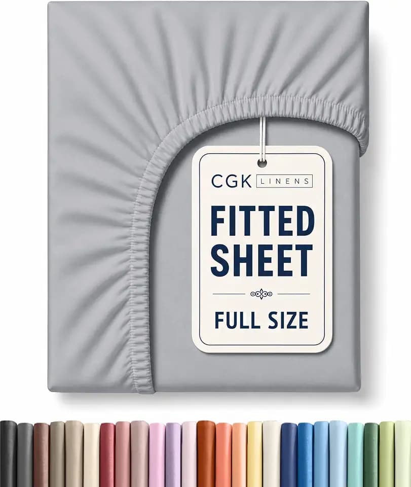 Full Fitted Sheet - Single Fitted Sheet Only - Deep Pockets - Steel Blue