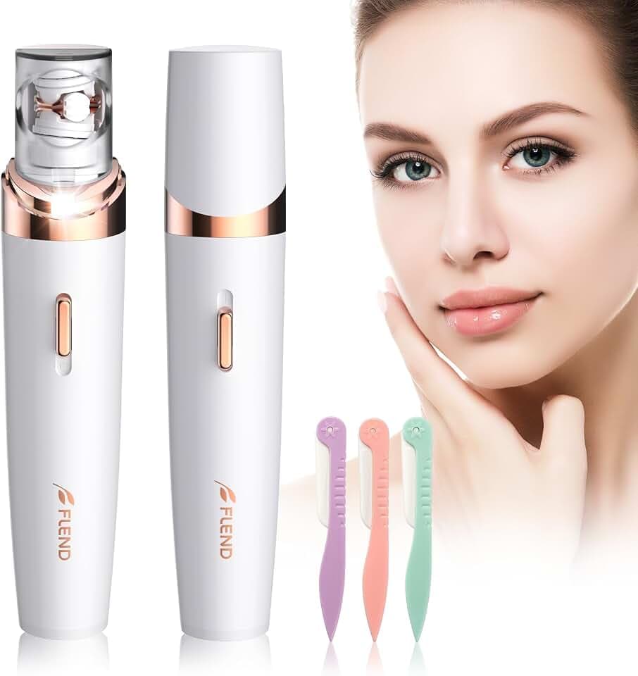 Mini Epilierer für Frauen, Gesichtshaarentferner für Frauen 2 in 1, kabelloser elektrischer Gesichtsrasierer Damen mit LED-Licht, Haarentfernungsgerät für Gesicht, Achselhöhle, Bein, Arme, Bikini