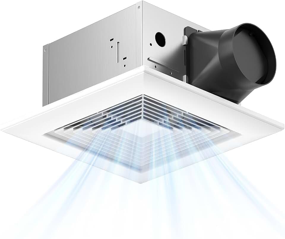 Amico Bathroom Exhaust Fan, 80 CFM, 0.8 Sones, ETL & FCC Certified