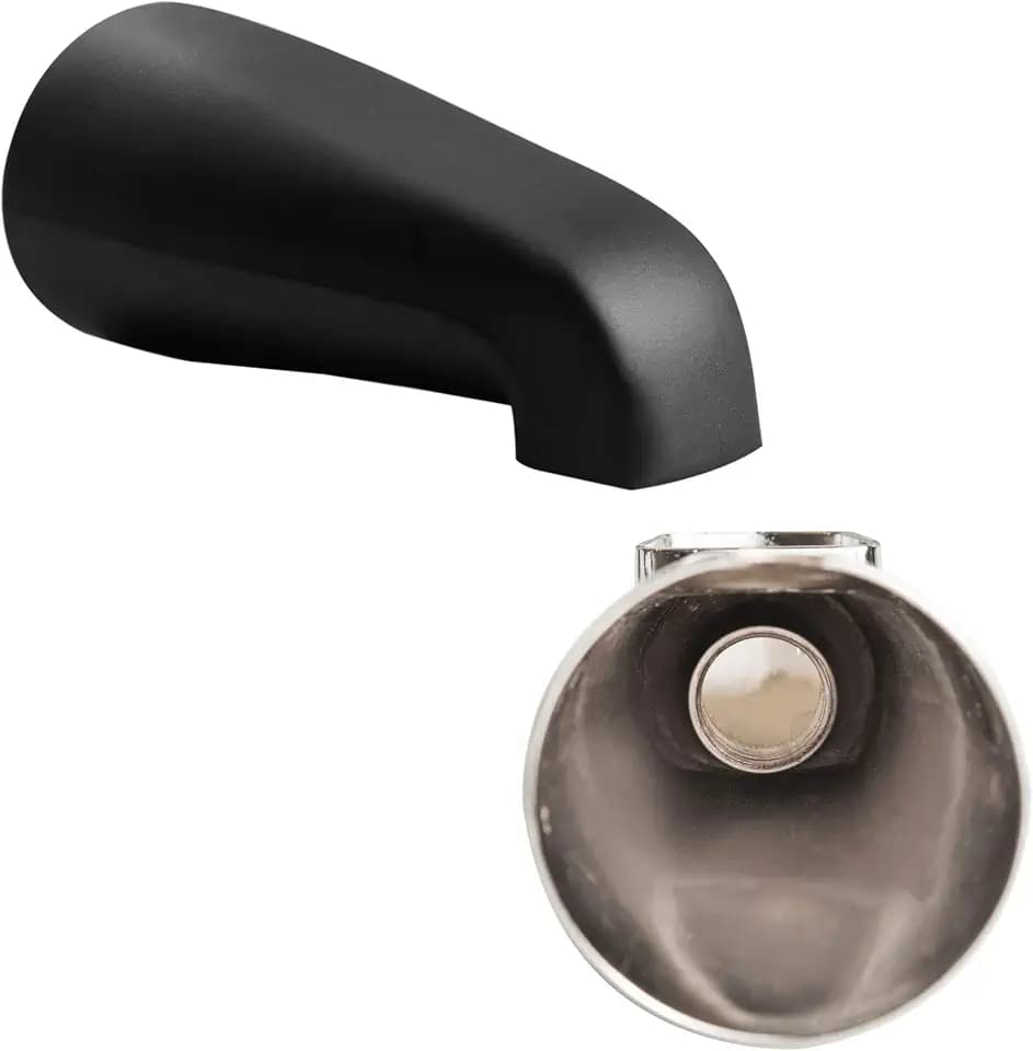 SENTO Black Universal Heavy Durable Metal Bathroom Tub Spout Without Diverter, Heavy Duty Metal Bathtub Faucet Without Shower Diverter - 4 Inches 1/2" IPS Inside Thread, Matte Black