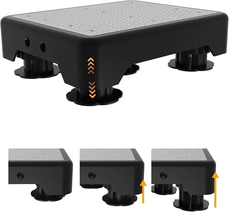 Adjustable Step Stool for Adults, Toddler Step Stools, 700 LBS Capacity Non-Slip Safety Step Platform for Elderly and Kids, Portable Stair Assist for Cars, Bedside, Kitchen, and Shower, Grey