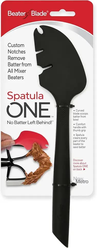 Silicone Spatula ONE Mixer Beater Scraper and Spatula, Black