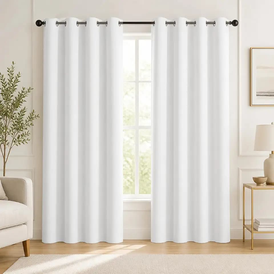 Deconovo 100% Blackout Drapes 96 Inch Curtains 2 Panels Set for Living Room
