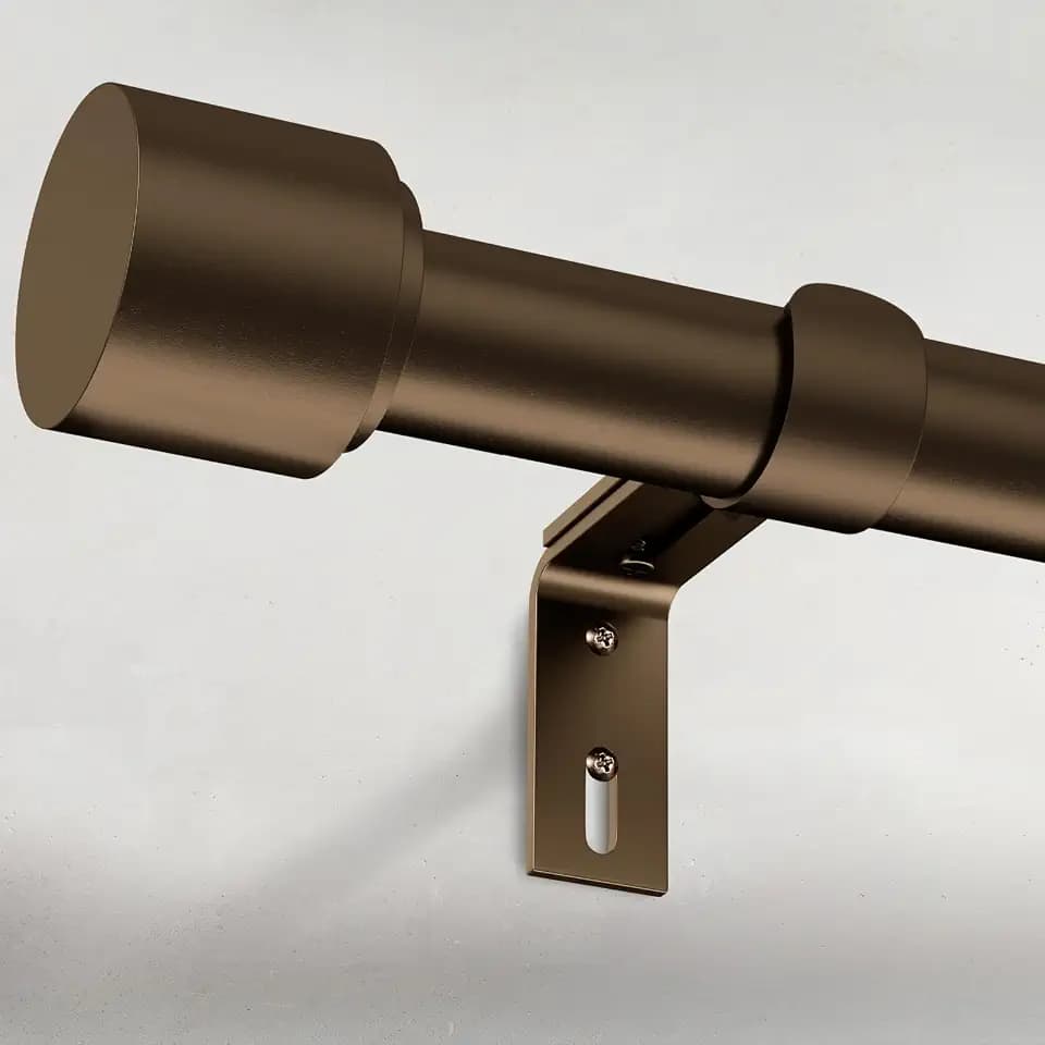 GEEBOBO Bronze Curtain Rods for Windows 66 to 120 Inch