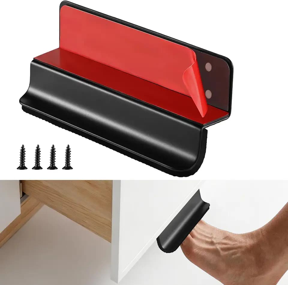 Ergonomic Under Cabinet Foot Pull 4.72 inch with Thicken EVA Pads