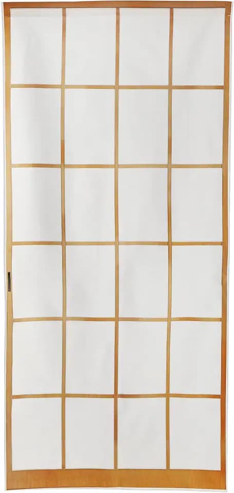 Noren Japanese Style Doorway Curtain with a Picture of Shoji Husuma Printed on it (Pattern2)