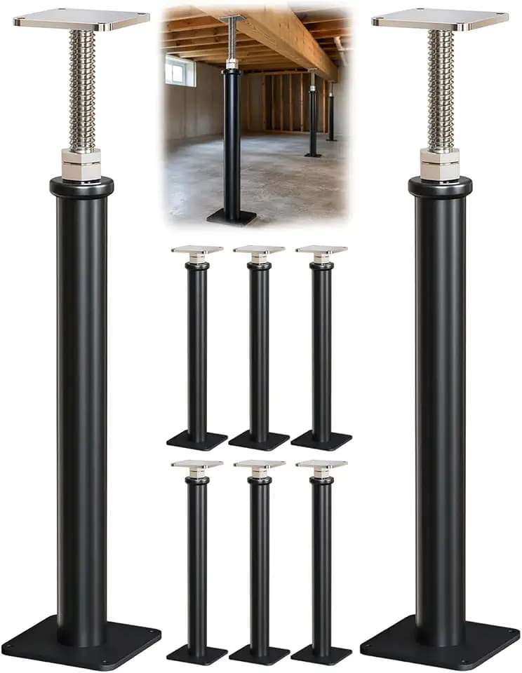 8-Pack House Floor Jacks for Leveling, 16.5" - 20.5" Adjustable Height
