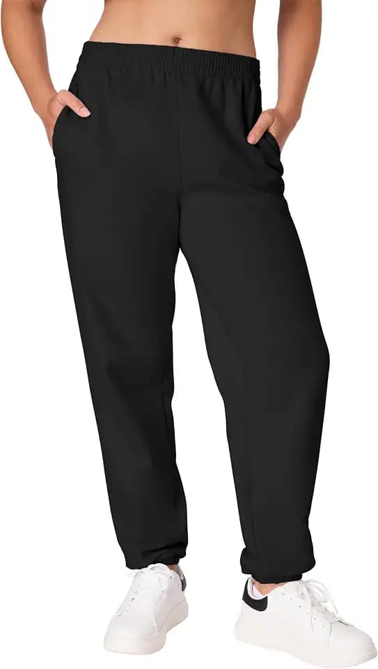 Hanes Women's Originals Midweight Fleece Joggers, Sweatpants with Pockets, 30", Plus
