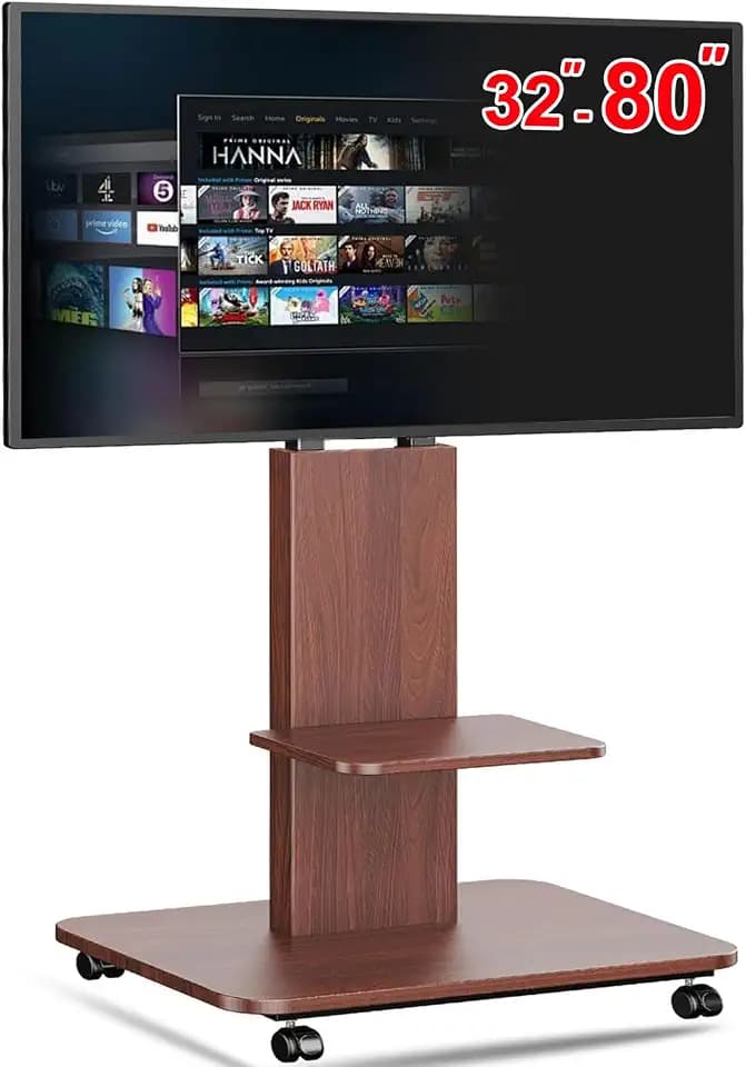 Universal Mobile TV Stand with Wheels for 32-80 inch TV & Monitor