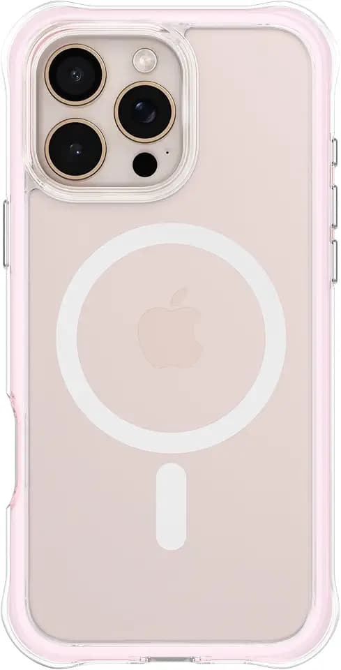 ORNARTO for iPhone 16 Pro Max Case Clear, Fit for MagSafe,Pink
