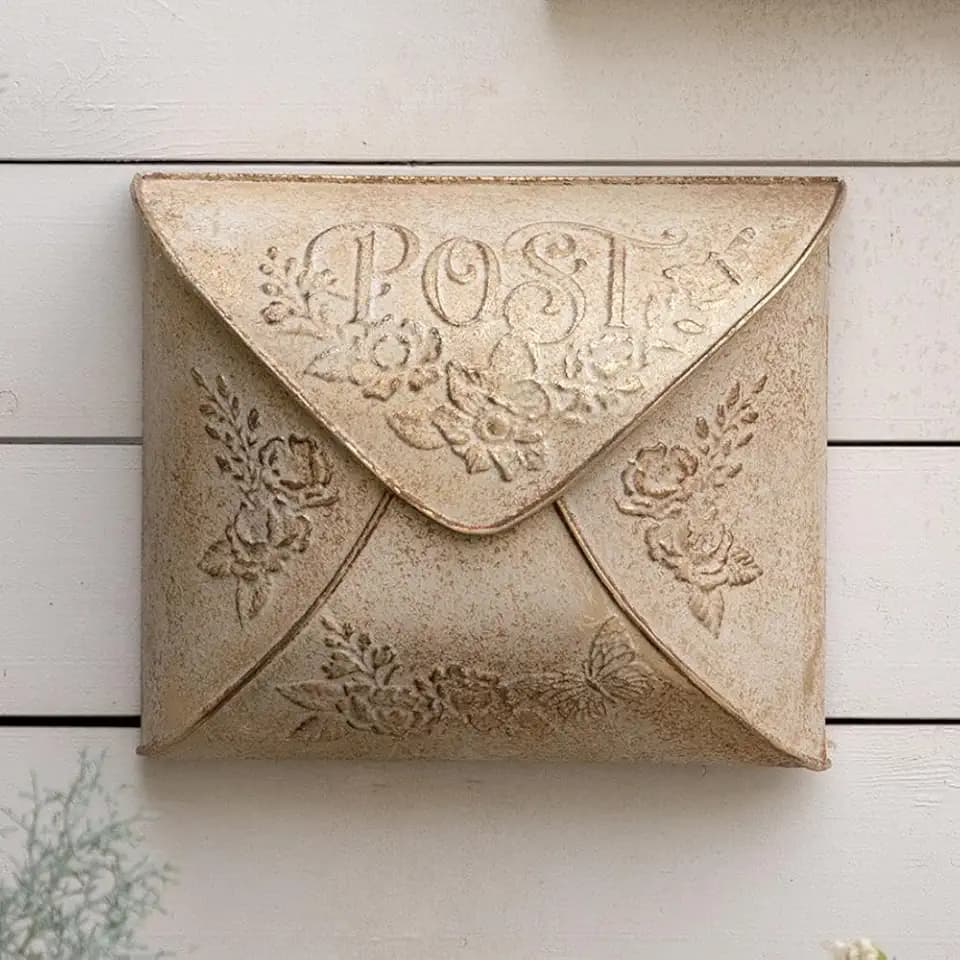 Wall Mount Mailbox for House Outside,Vintage Metal Door Mailbox