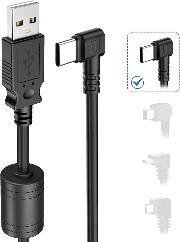 Dash Cam Power Cord, USB C Charger Cable for Dashcam, Mirror Camera(10Ft)