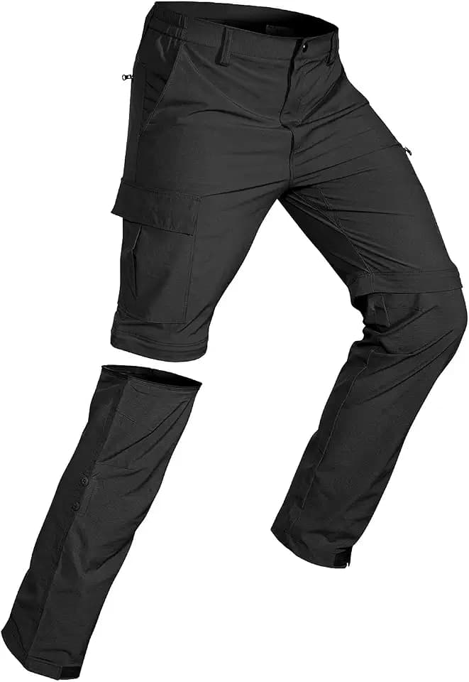 Wespornow Mens Convertible Hiking Pants: 3 in 1 Zip-Off for Travel