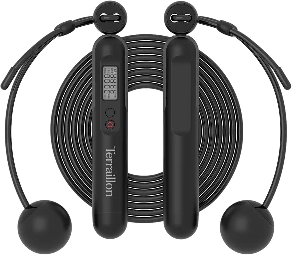 TERRAILLON Bluetooth verbundener Sprungcode mit GYMFIT ROPE App