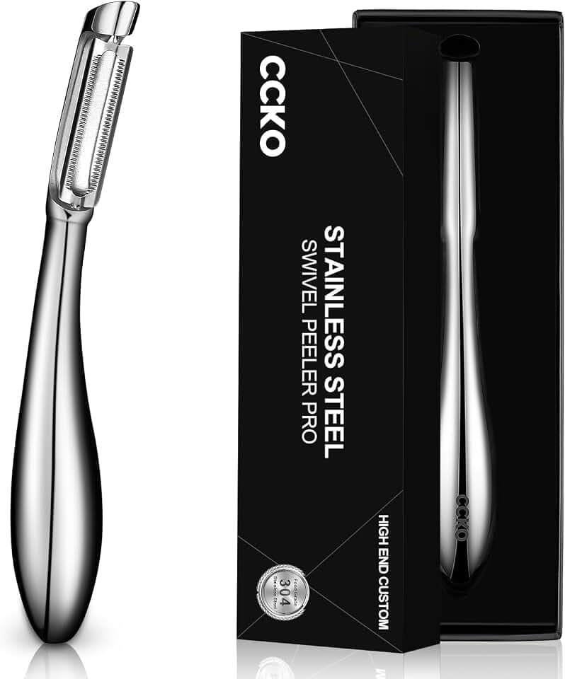 Vegetable Peeler for Kitchen Ultra Sharp Potato Peeler, 10-Year No-Rust Fruit & Veggie Peeler, Potato Peeler Hand, Premium Stainless Steel I-Peeler for Apple Carrot Cucumber