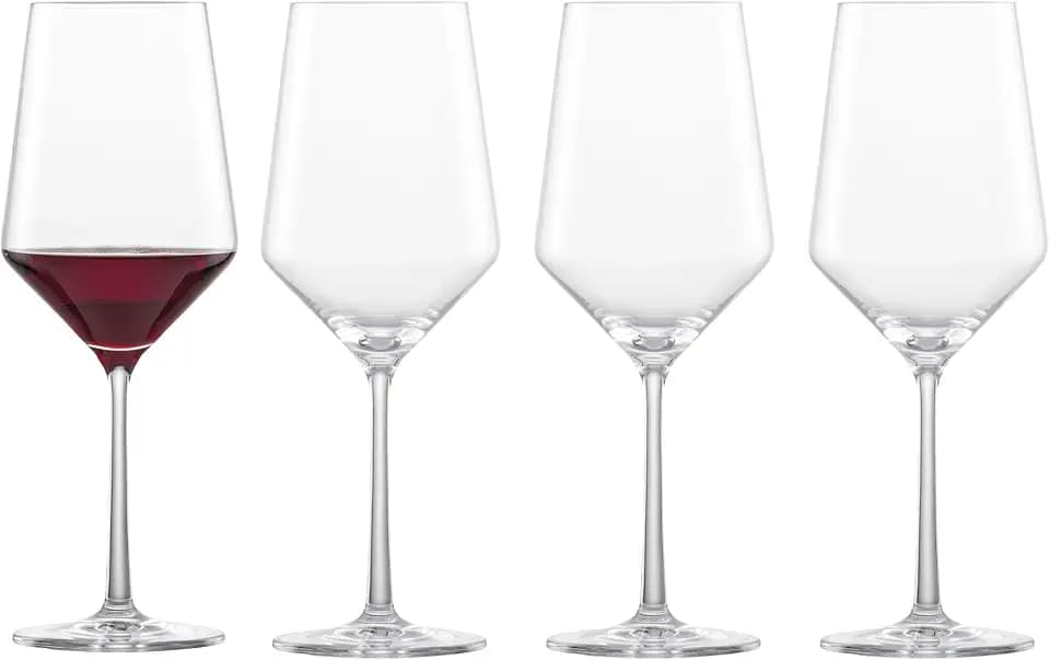 Zwiesel Glas Pure Cabernet Red Wine Glass (Set of 4), Graceful Wine Glasses for Red Wine, Dishwasher-Safe Tritan Crystal Glasses, Made in Germany (19 Ounce)