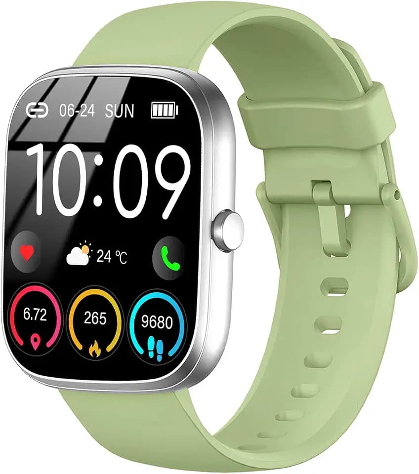 Smartwatch für Herren und Damen, 4,9 cm (1,91 Zoll) Smartwatch mit Bluetooth-Anrufen, 110 + Sportmodus, Aktivitätsarmband mit Pulsmesser, Schlafüberwachung, Schrittzähler, wasserdicht IP68, Smartwatch