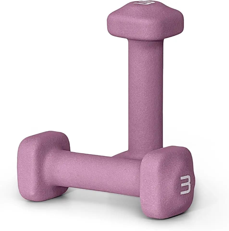 Tone Fitness Neoprene Dumbbell Weight Pairs with Anti-Roll Square Head | Multiple Options