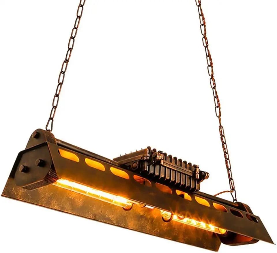 31.5" Rustic Farmhouse Chandelier Steampunk Billiards Light Fixtures