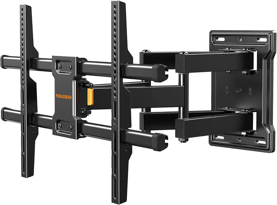 Perlegear TV Wandhalterung für 32-85 Zoll TVs bis zu 60 kg, Schwenkbar Neigbar Wandhalterung Fernseher, Fernseher Halterung mit werkzeugfreier Neigung, Max VESA 600x400mm, PGLF6