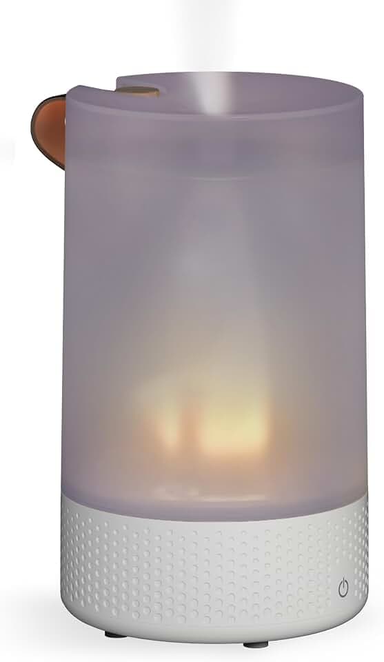 Vornado Votiv 7 Whole Room Ultrasonic Humidifier with Ambient Lighting, 2 Gallon Output, Carry Handle, Simple Refill, Touch Controls, 2 Mist Settings, Humidifier for Bedroom, Translucent White